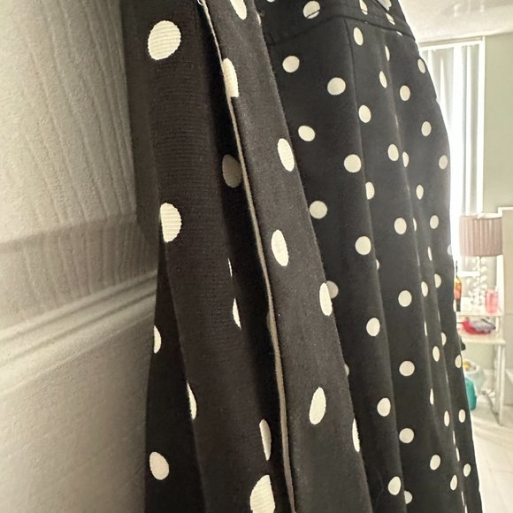 CAROLINA HERRERA POLKA-DOT PLEATED DAY SKIRT - SIZE 4 - Picture 6 of 13